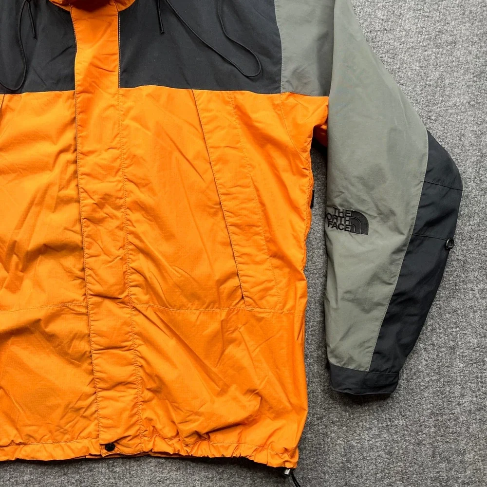 The North Face Jacket Mens XL Orange Black Grey Hooded Windbreaker - Picture 14 of 16